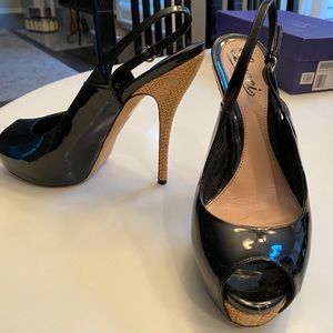 Gucci Woven Leather Platform Heels